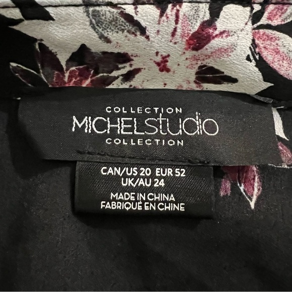 Addition Elle Michel Studio Lightweight Buttondown Floral MIDI Dress Size 20 - Picture 8 of 11